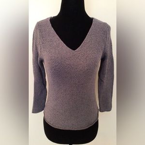 EILEEN FISHER Lavender Dusty Purple V-Neck Sweater PS.
